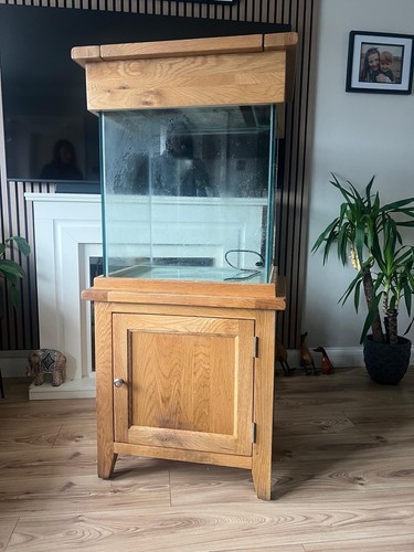 Fish tank aqua oak large - oak, cube