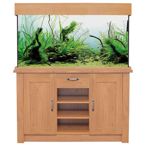 Aqua one oak style aquarium - oak,